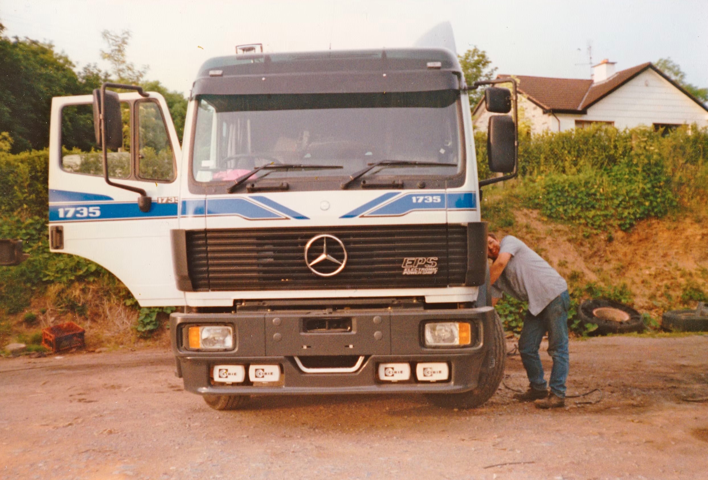 Frank McCarthy with the first FMC truck, 1977