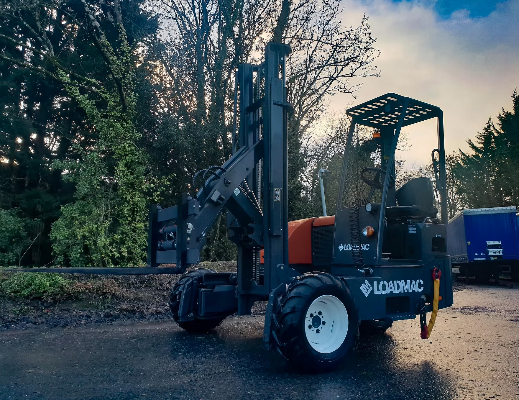 Loadmac truck-mounted forklift at the FMC yard